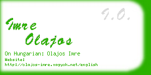 imre olajos business card